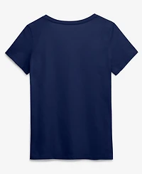Logo Athletic Women's Navy New England Patriots Primary V-Neck T-Shirt