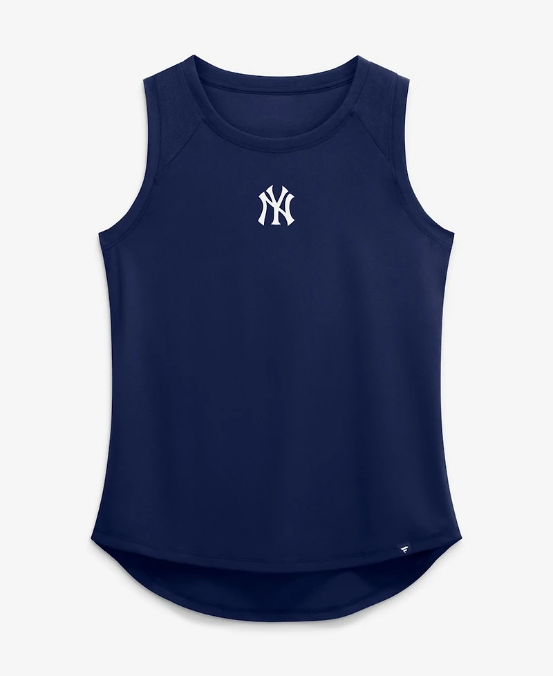Fanatics Women's Navy New York Yankees Draped Mesh Back Performance Tank Top