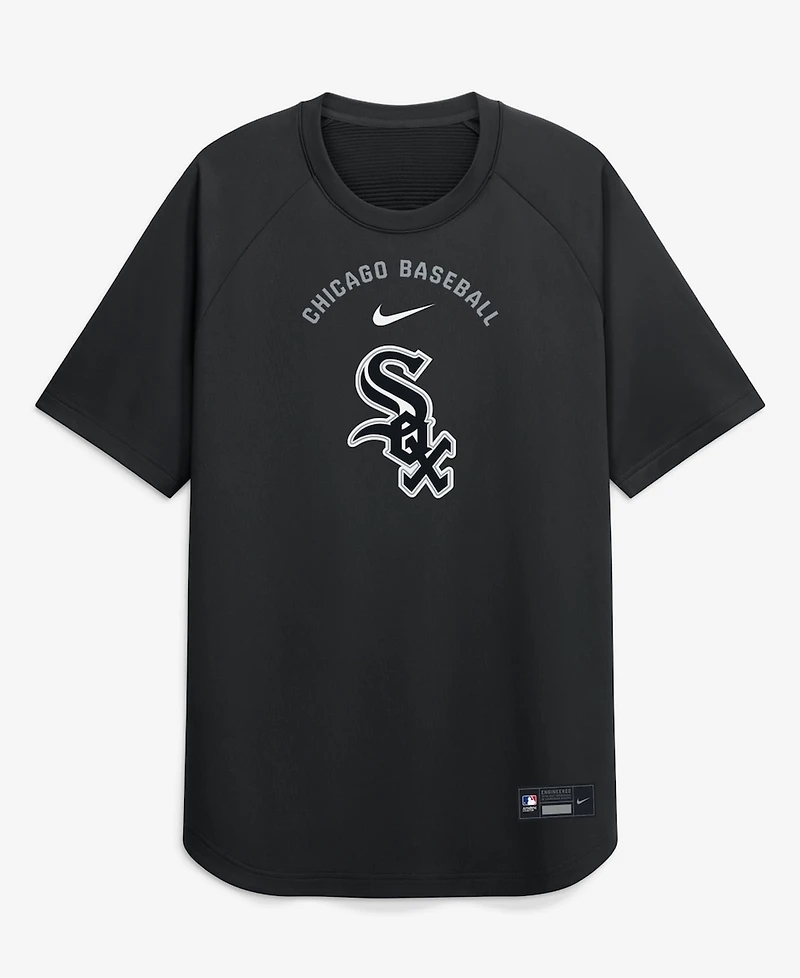 Nike Men's Black Chicago White Sox Authentic Collection Batting Practice Pre-Game Raglan Dri-fit Top