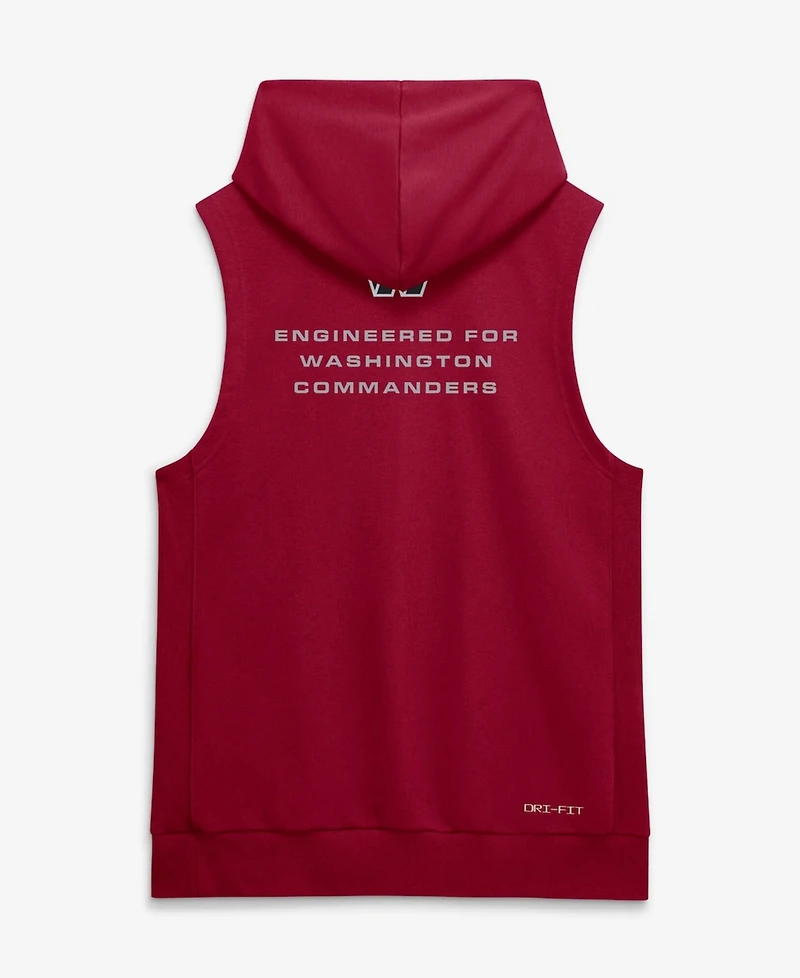 Nike Men's Burgundy Washington Commanders Sideline Standard Issue Dri-fit Sleeveless Hoodie