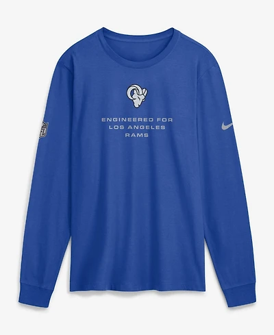Nike Men's Royal Los Angeles Rams Sideline Bold Arch Star Dri-fit Long Sleeve T-Shirt