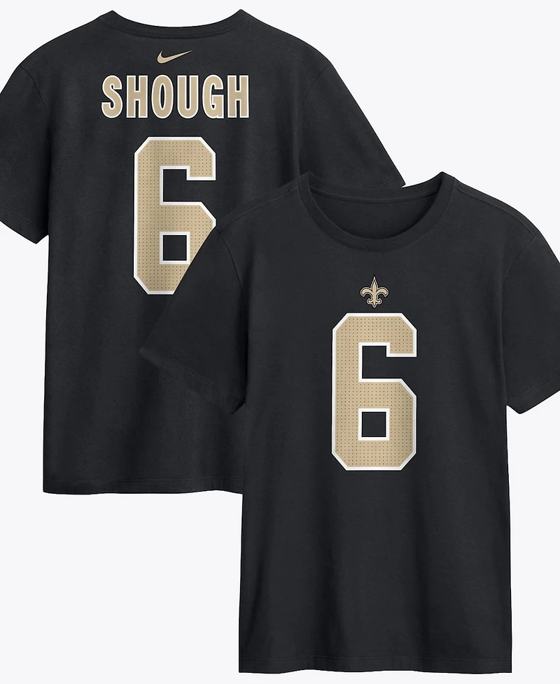Nike Men's Tyler Shough Black New Orleans Saints Name Number T-Shirt