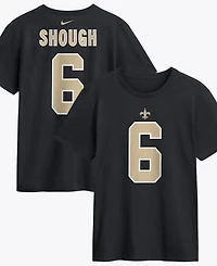 Nike Men's Tyler Shough Black New Orleans Saints Name Number T-Shirt