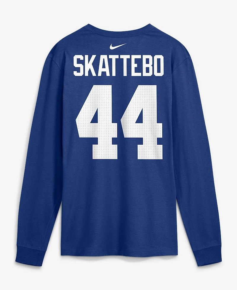 Nike Men's Cam Skattebo Royal New York Giants Name Number Long Sleeve T-Shirt