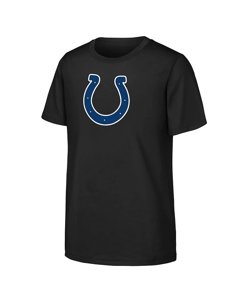 Outerstuff Big Boys and Girls Black Indianapolis Colts Primary Logo T-Shirt