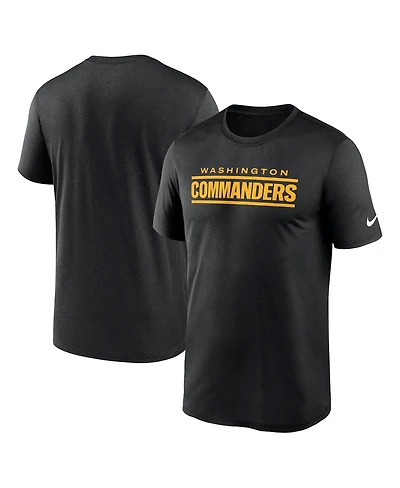 Nike Men's Black Washington Commanders Primetime Legend Wordmark Dri-fit T-Shirt