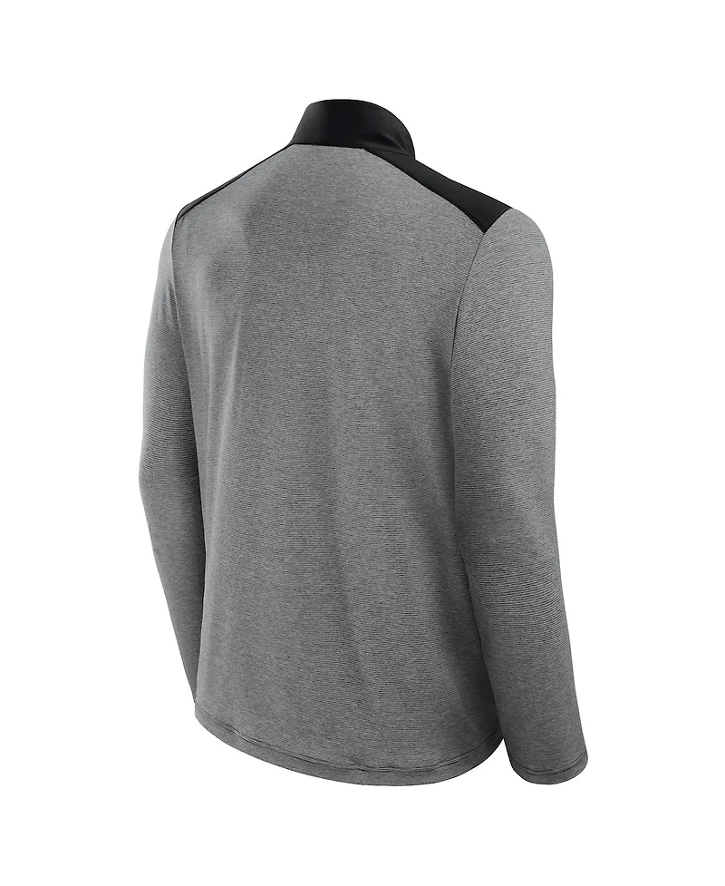 Fanatics Men's and Women's Black/Heather Gray Las Vegas Raiders Front Office Tonal Full-Zip Jacket