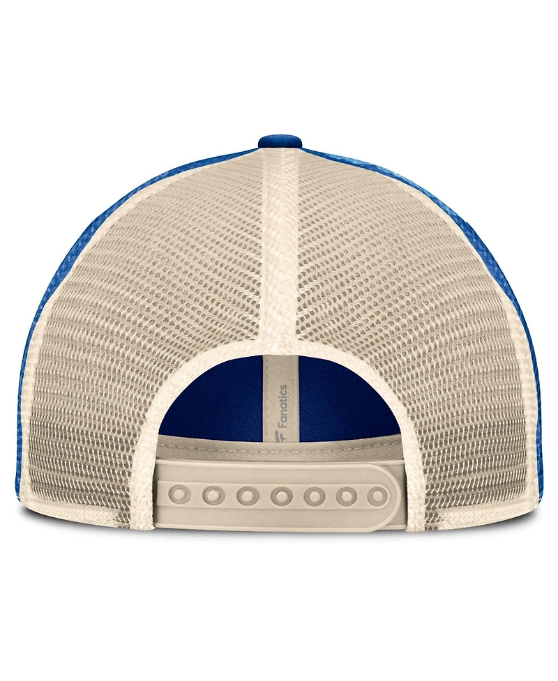 Fanatics Men's Royal/Natural Buffalo Sabres Rival Trucker Adjustable Hat