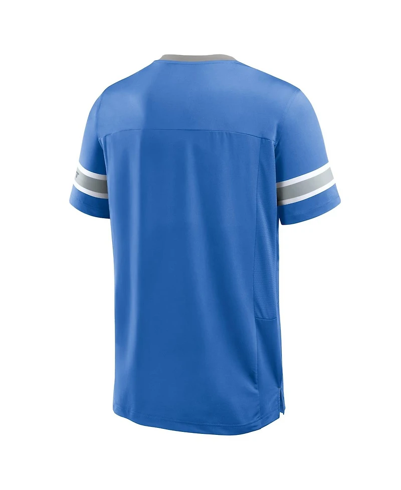 Fanatics Men's Blue Detroit Lions Hometown Premium Hashmark V-Neck T-Shirt