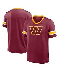 Fanatics Men's Burgundy Washington Commanders Hometown Premium Hashmark V-Neck T-Shirt