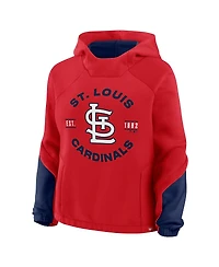 Fanatics Women's Red St. Louis Cardinals Oversized Time to Win Pullover Hoodie