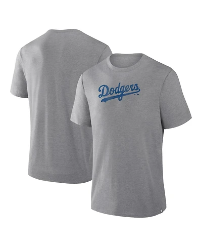 Fanatics Men's Heather Gray Los Angeles Dodgers Play Tribute Tri-Blend T-Shirt