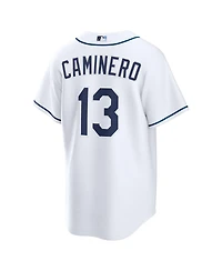 Nike Men's Junior Caminero White Tampa Bay Rays Home Replica Jersey