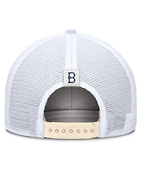 Nike Men's Natural Brooklyn Dodgers Cooperstown Collection Dri-fit Rise Trucker Adjustable Hat