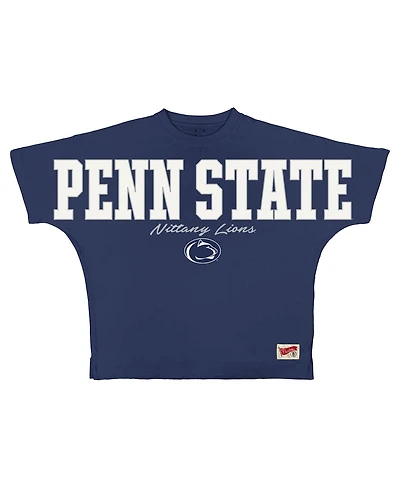 Pressbox Women's Navy Penn State Nittany Lions Flannigan Oversized T-Shirt