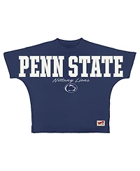 Pressbox Women's Navy Penn State Nittany Lions Flannigan Oversized T-Shirt