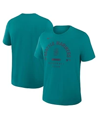 Nike Men's Teal Seattle Mariners Authentic Collection Early Work Tri-Blend Dri-fit T-Shirt