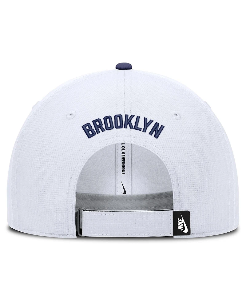Nike Men's White Brooklyn Dodgers Cooperstown Collection Club Dri-fit Adjustable Hat