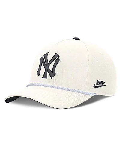 Nike Men's Cream New York Yankees Cooperstown Rise Adjustable Hat