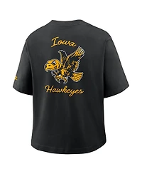 Nike Women's Black Iowa Hawkeyes Legacy Pocket Boxy T-Shirt