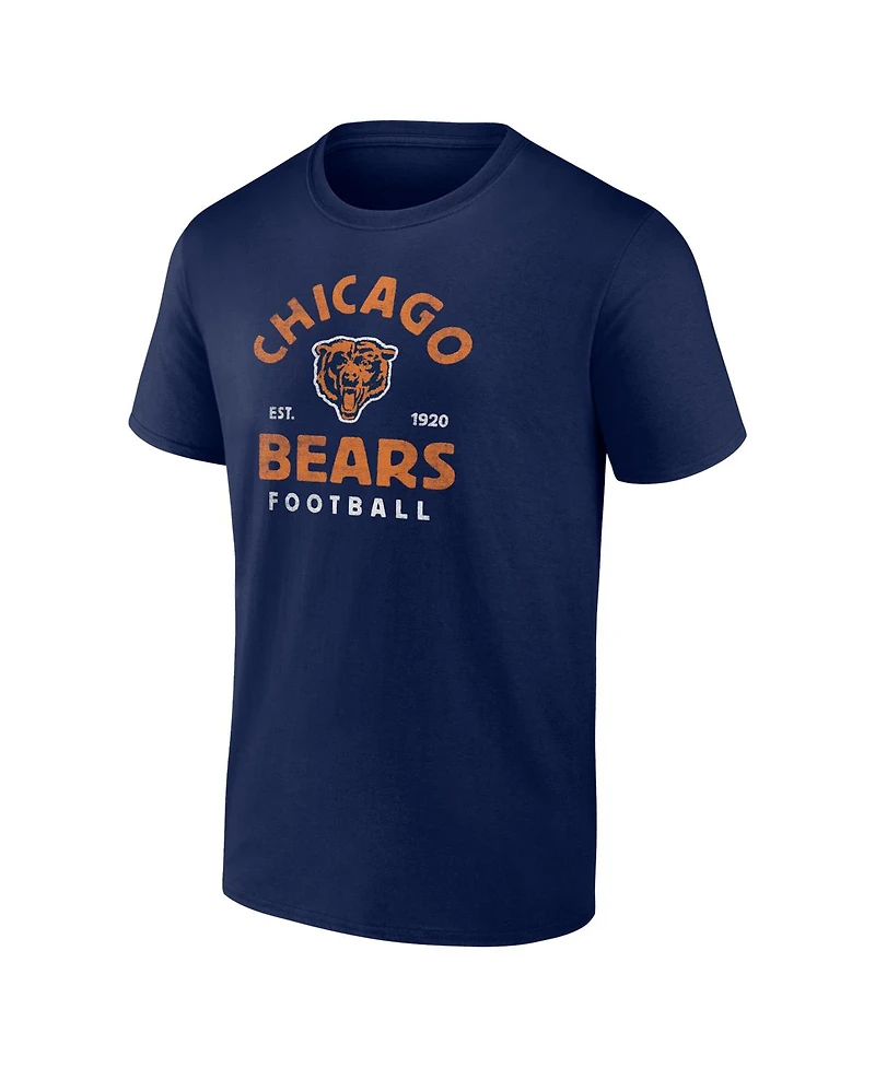 Logo Athletic Men's Navy Chicago Bears Vintage Arch T-Shirt