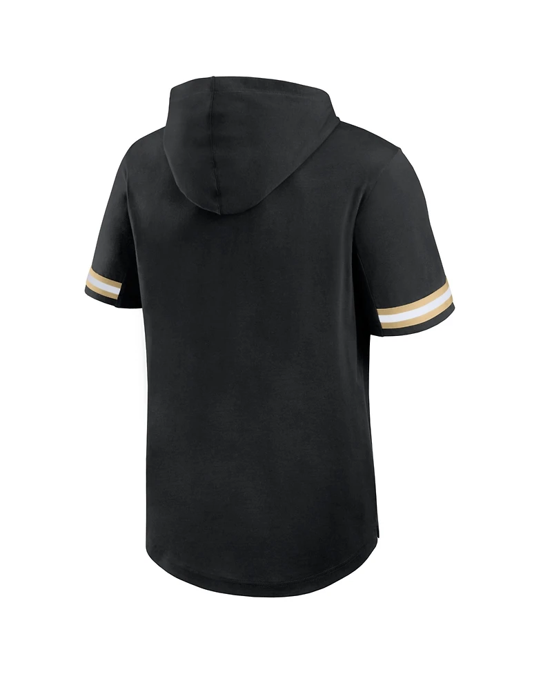 Fanatics Men's Black New Orleans Saints Optimal Play Short Sleeve Hooded T-Shirt
