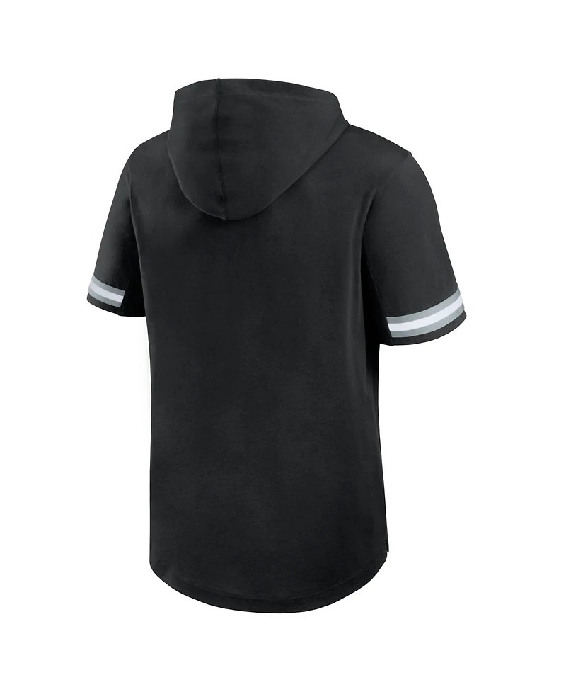 Fanatics Men's Black Las Vegas Raiders Optimal Play Short Sleeve Hooded T-Shirt