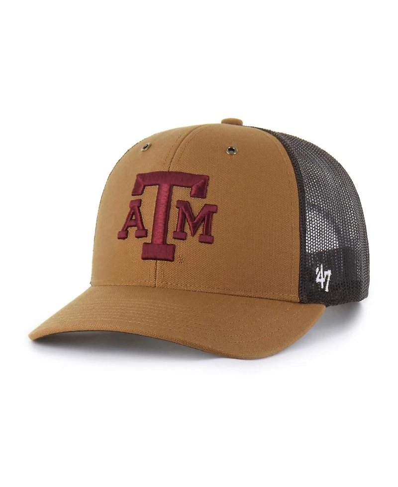 '47 Brand X Carhartt Men's and Women's Brown Texas A M Aggies Trucker Adjustable Hat