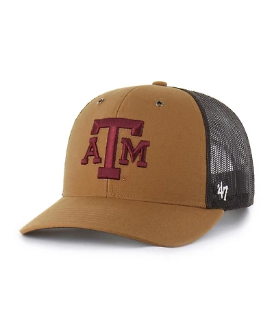 '47 Brand X Carhartt Men's and Women's Brown Texas A M Aggies Trucker Adjustable Hat