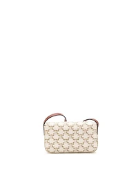 Pre-Owned Celine Triomphe East-West Shoulder Bag Triomphe Coated Canvas