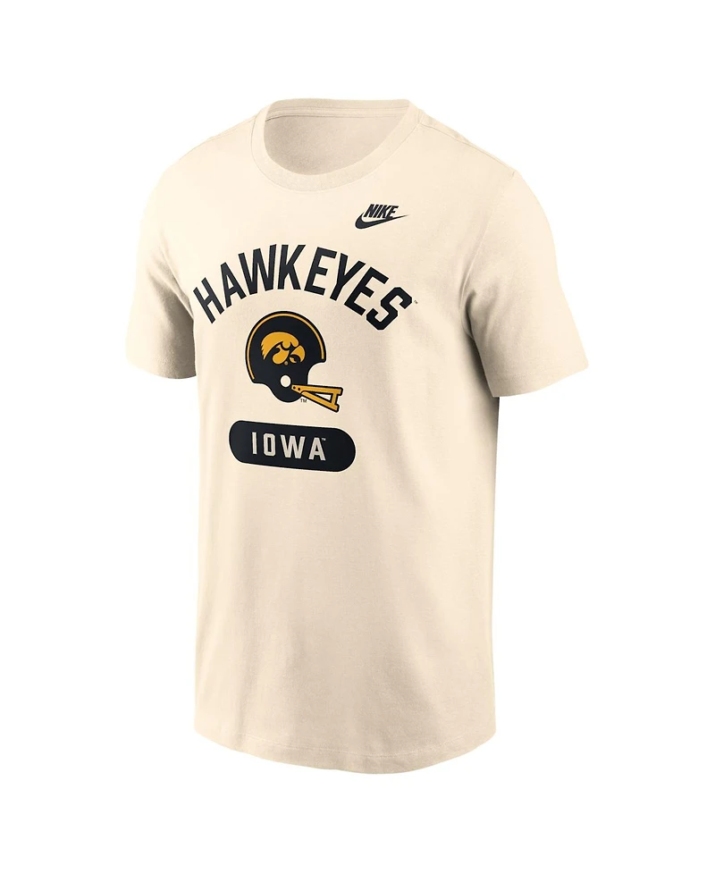 Nike Men's Natural Iowa Hawkeyes Legacy Arch Helmet T-Shirt