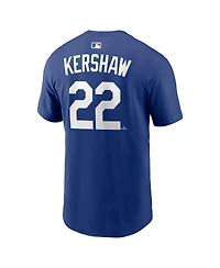 Nike Men's Clayton Kershaw Royal Los Angeles Dodgers Alternate Name Number T-Shirt