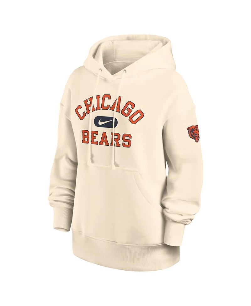 Nike Women's Natural Chicago Bears Oversized Legacy Phoenix Hoodie