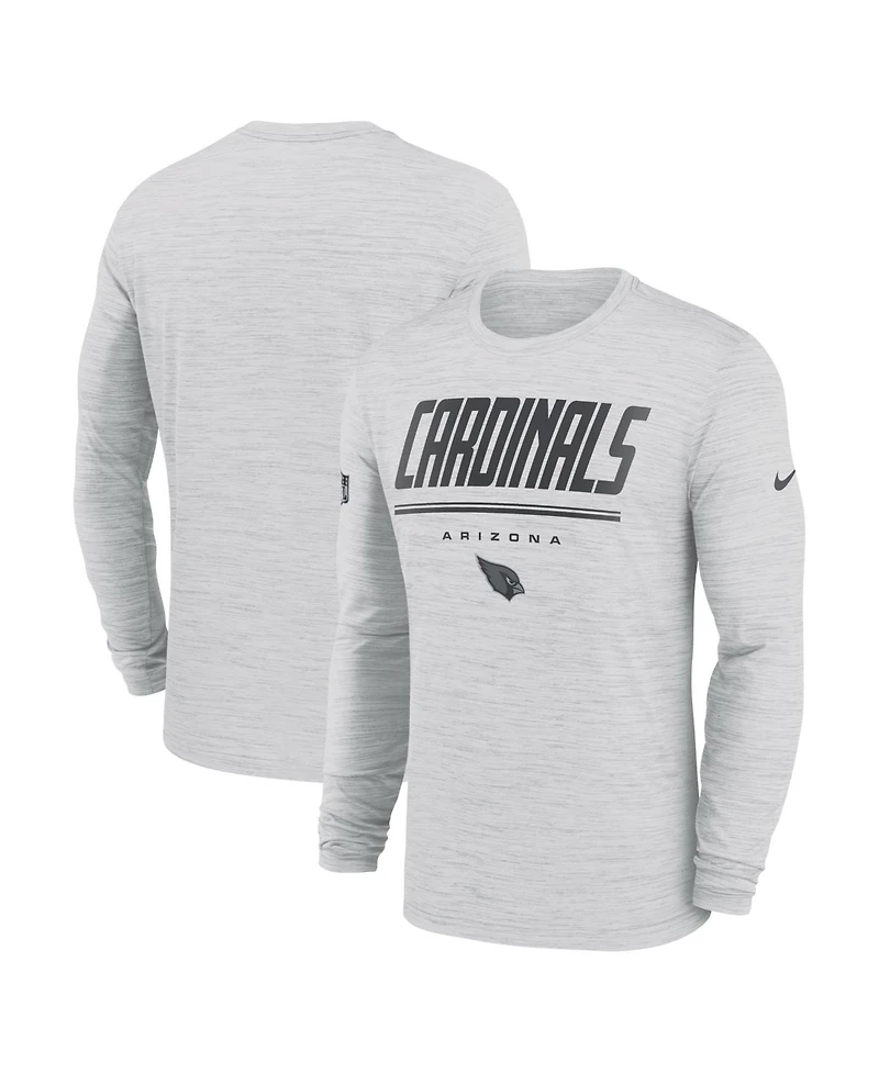 Nike Men's White Arizona Cardinals Sideline Offensive Transition Velocity Dri-fit Long Sleeve T-Shirt