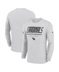 Nike Men's White Arizona Cardinals Sideline Offensive Transition Velocity Dri-fit Long Sleeve T-Shirt