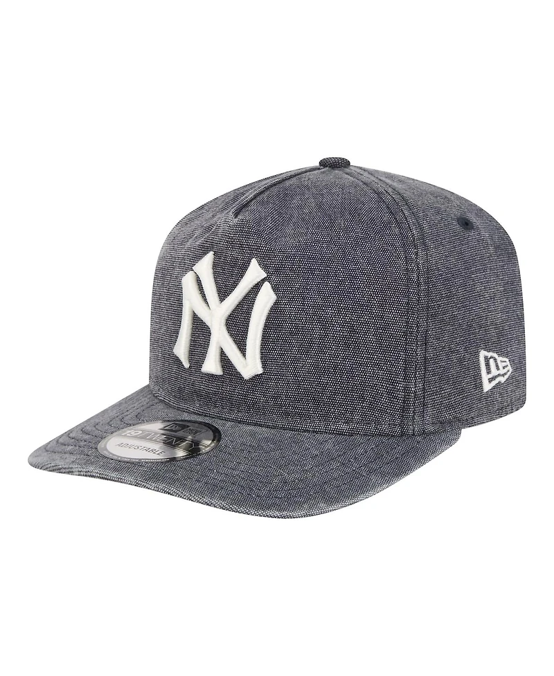 New Era Men's Navy Heather New York Yankees Throwback Denim Classic 19TWENTY Adjustable Hat