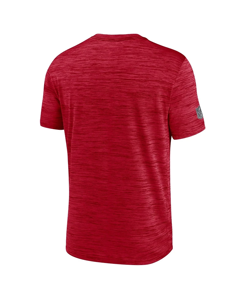 Nike Men's Scarlet San Francisco 49ers Sideline Double Covered Dri-fit Velocity T-Shirt