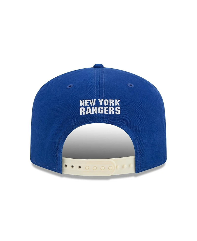 New Era Men's Blue New York Rangers Throwback Stanley Cup Champions Side Patch 19TWENTY Adjustable Hat