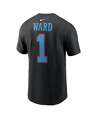 Nike Men's Cam Ward Black Tennessee Titans Carbon Name Number T-Shirt