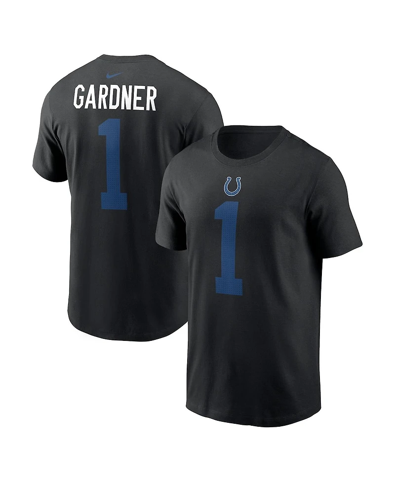 Nike Men's Ahmad Sauce Gardner Black Indianapolis Colts Carbon Name Number T-Shirt