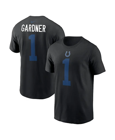 Nike Men's Ahmad Sauce Gardner Black Indianapolis Colts Carbon Name Number T-Shirt