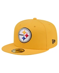 New Era Men's Gold Pittsburgh Steelers 59FIFTY Fitted Hat
