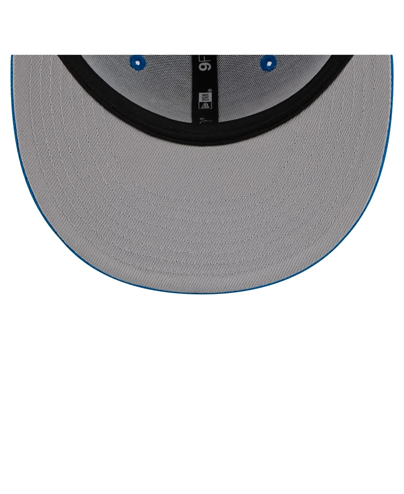 New Era Men's Blue Detroit Lions Core Team 9FIFTY Trucker Snapback Hat