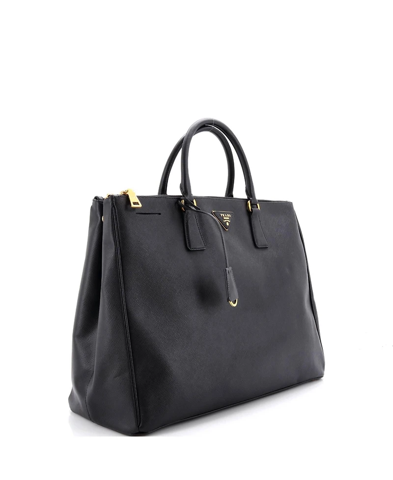 Pre-Owned Prada Double Zip Lux Tote Saffiano Leather