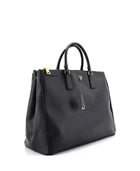 Pre-Owned Prada Double Zip Lux Tote Saffiano Leather