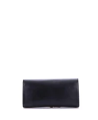 Pre-Owned Saint Laurent Long Classic Monogram Tassel Clutch Leather