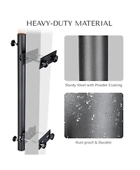 LAGarden Patio Umbrella Holder Adjustable for Deck Railing Balcony Porch Patio Outdoor Restaurant Portable Cart