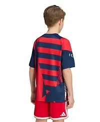 Adidas Big Boys and Girls Blue/Red Bayern Munich 2026/27 Pre-Match Home Training Jersey
