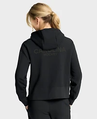 Fanatics Women's Black Carolina Hurricanes Authentic Pro Road Tri-Blend Quarter-Zip Hoodie