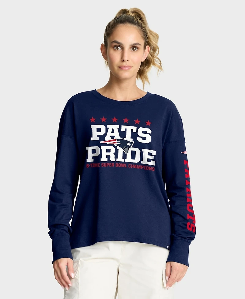 Fanatics Women's Navy New England Patriots Hometown Legacy Long Sleeve T-Shirt